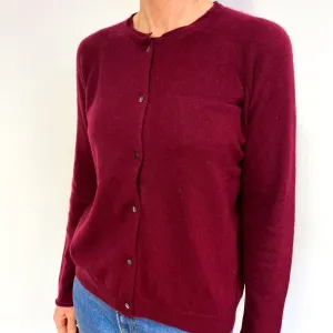 Burgundy Red Cashmere Cardigan Medium