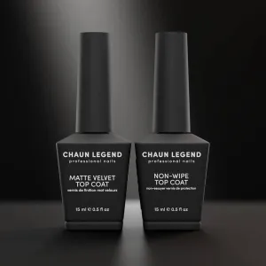 Chaun Legend Velvet Matte   Non-Wipe Top Coat Duo