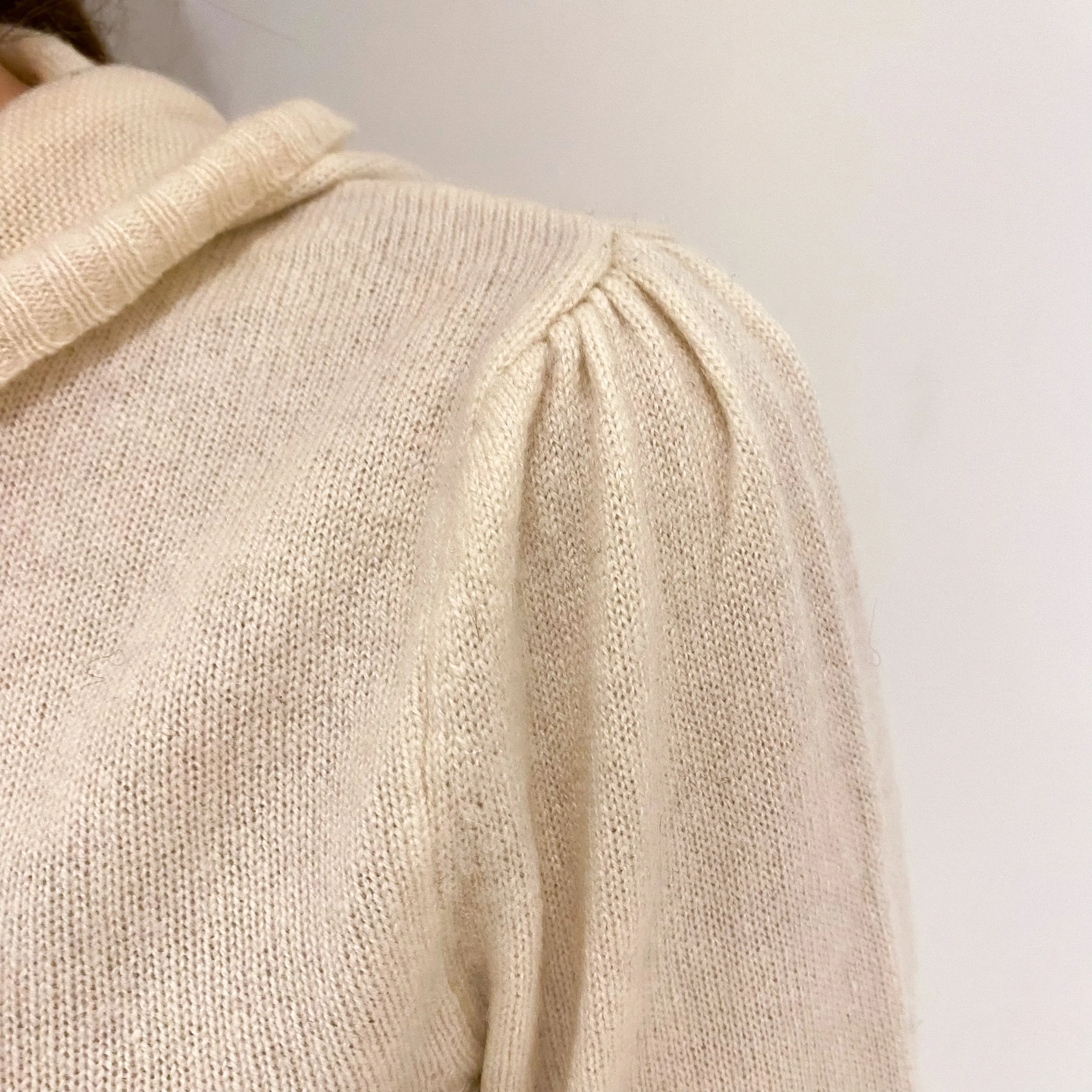 Cream Cashmere Front Zip Hoodie Extra Small