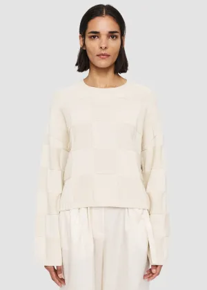 CREW NECK TEXTURED VICHY KNIT