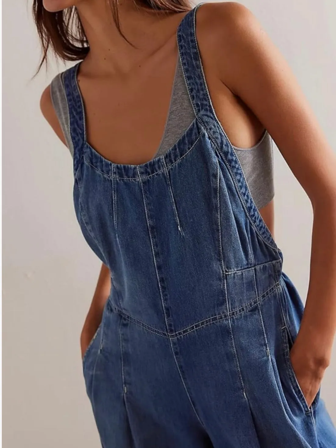 Denim casual jumper overall
