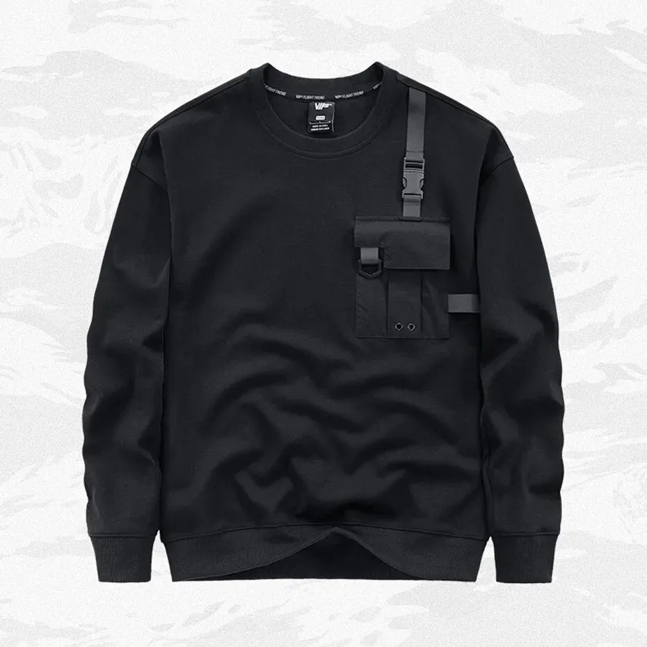 ELKMU Techwear Hoodie – Streetwear Hip Hop Pullover