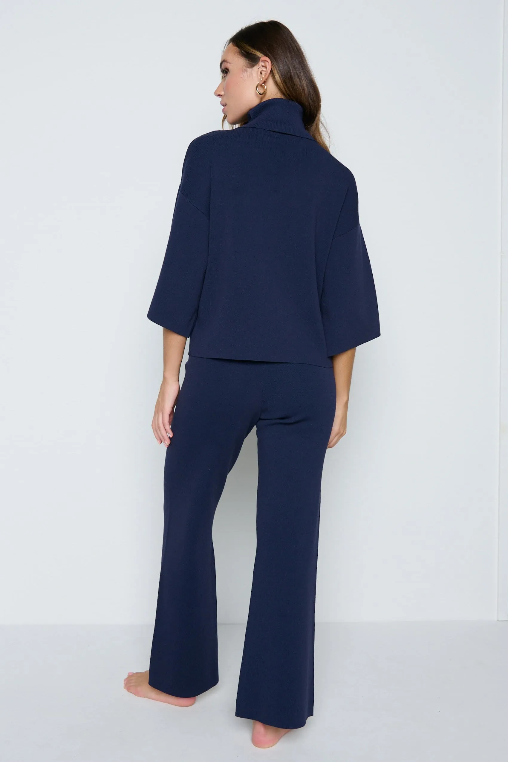 Hayden Kimono Sleeve Jumper - Navy