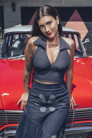 Holly Denim Halter Top