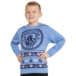 Manchester City FC Christmas Jumper Kids & Teenagers