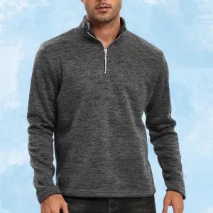 Men's Cozy Half Zip Jumper with Stand Collar  | Ideal for Autumn/Winter