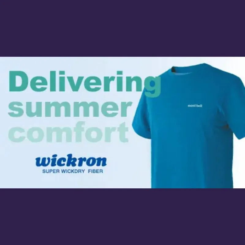 Montbell T-Shirt Unisex Wickron T Summit Blue Green