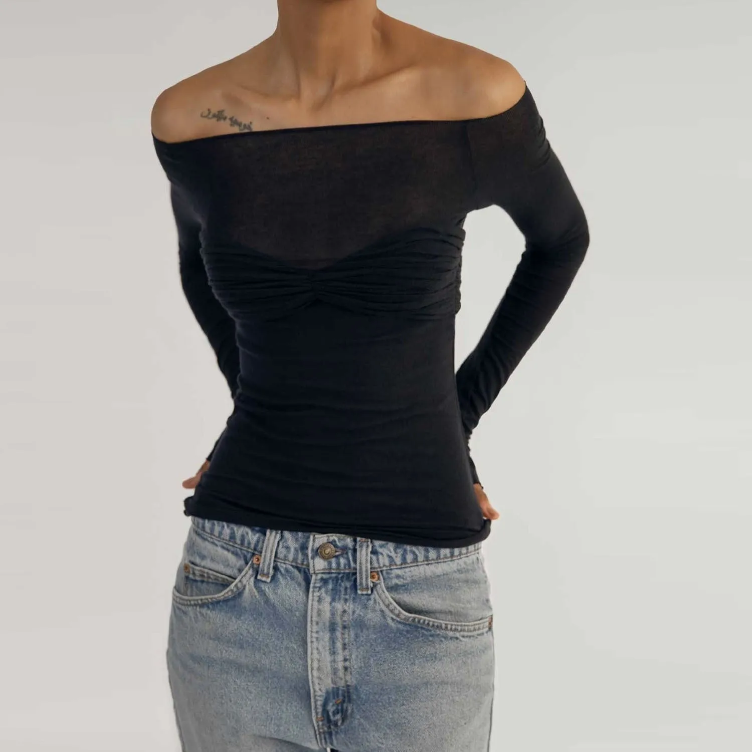 Off-Shoulder Lace Top for Spring & Summer