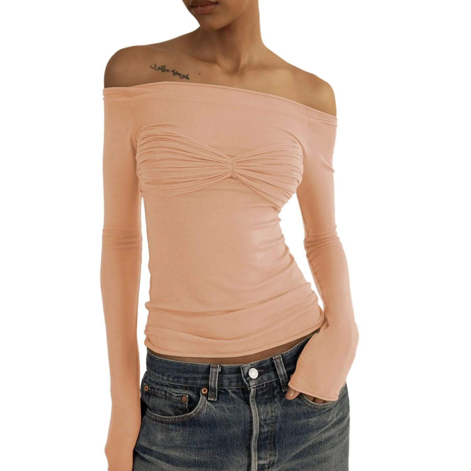 Off-Shoulder Lace Top for Spring & Summer
