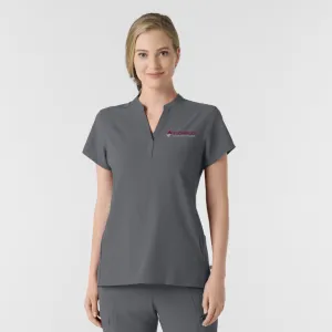 SCC RENEW Women's Mandarin Collar Scrub Top With Logo
