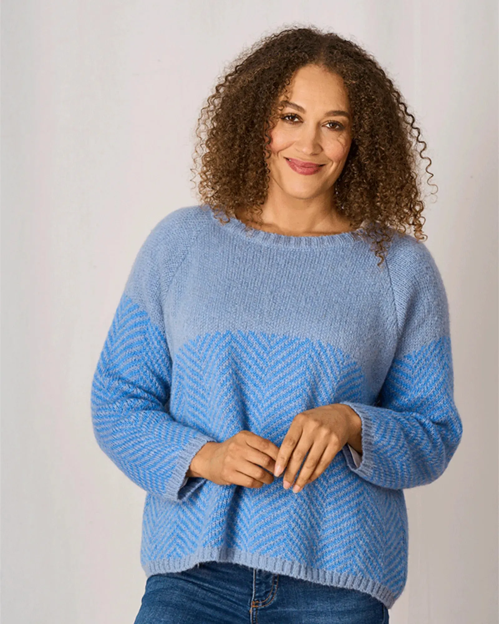 Shelley Mohair Jumper - Blue/Cobalt