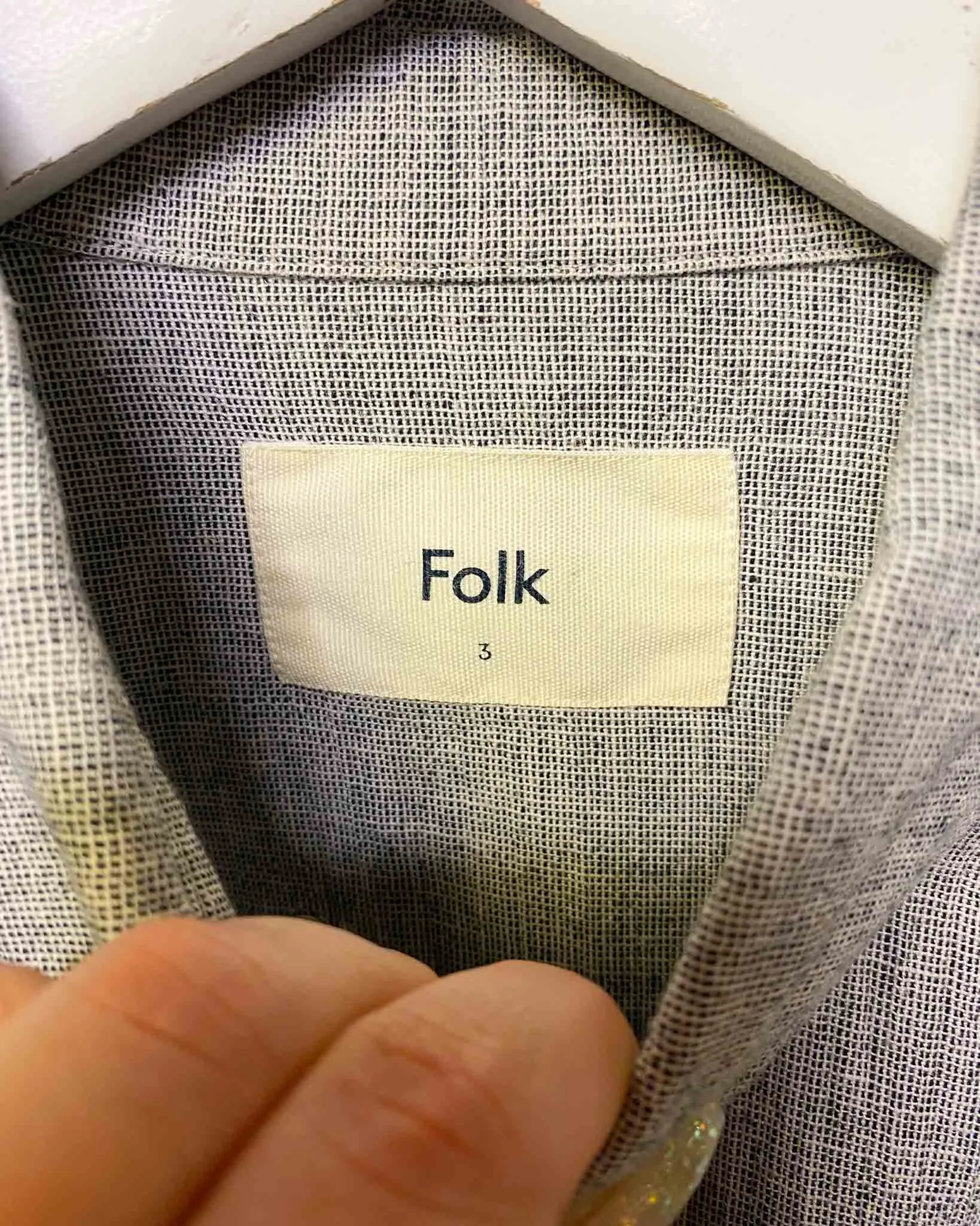 Size L (3) | Folk Textured Linen Blend Shirt