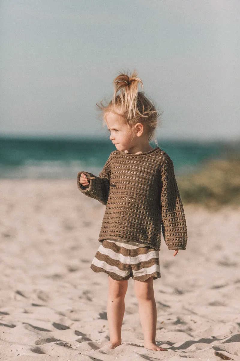 Summer Open Knit Pull Over - Mud