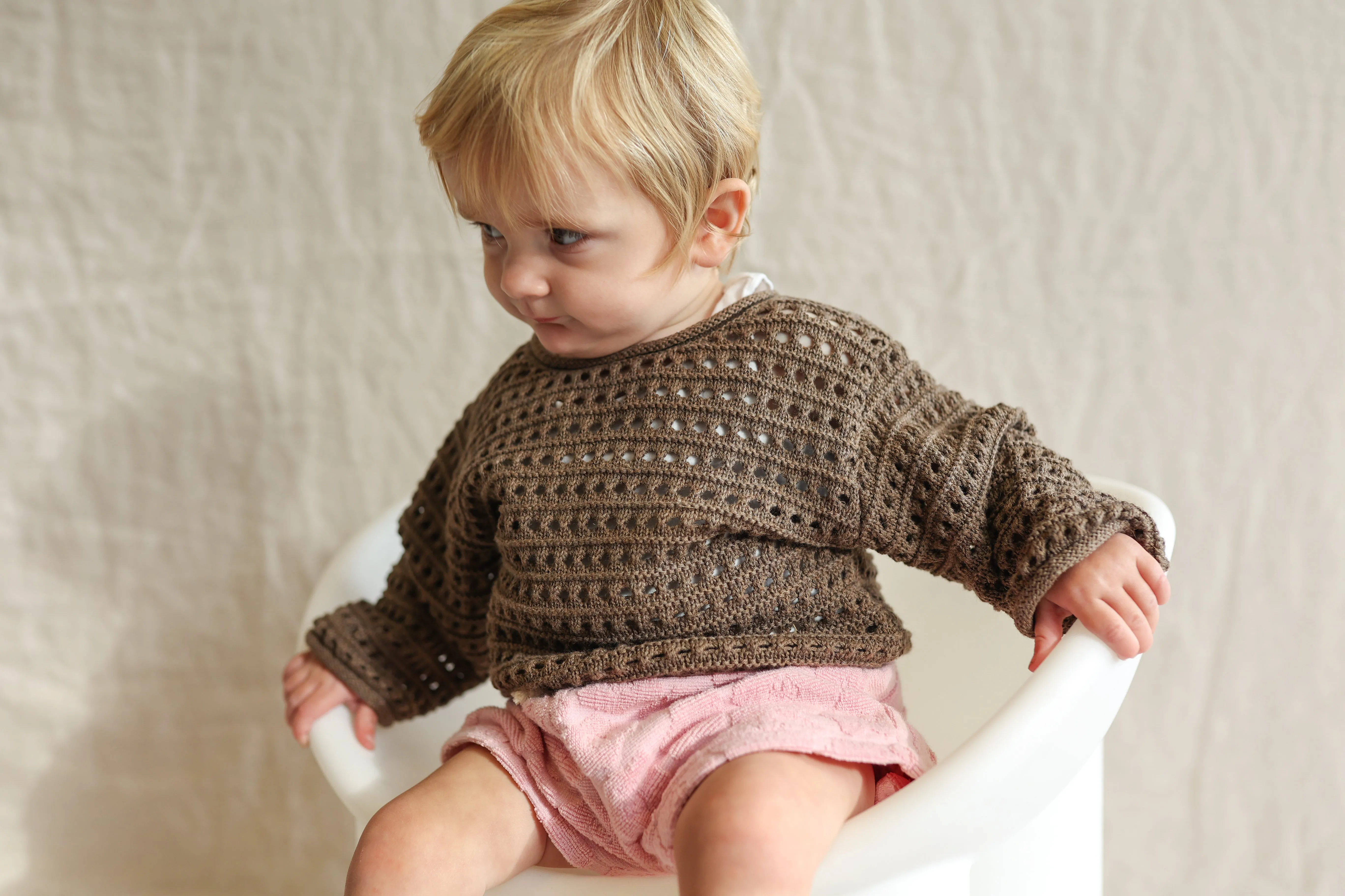 Summer Open Knit Pull Over - Mud