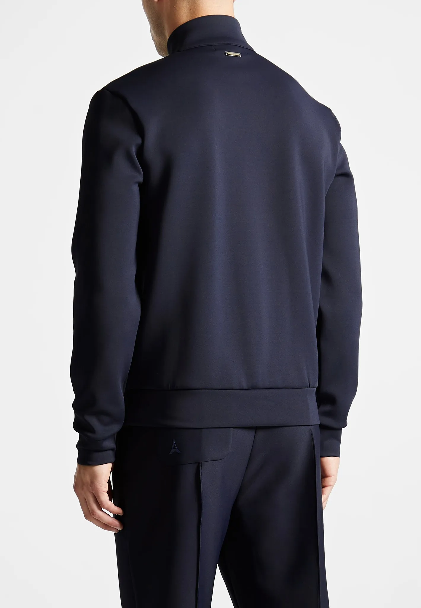 Éternel Neoprene High Neck Zip Jumper - Navy