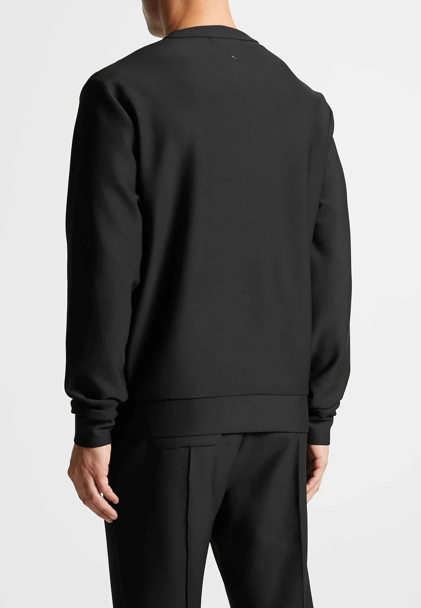 Éternel Neoprene Regular Fit Crew Neck Jumper - Black