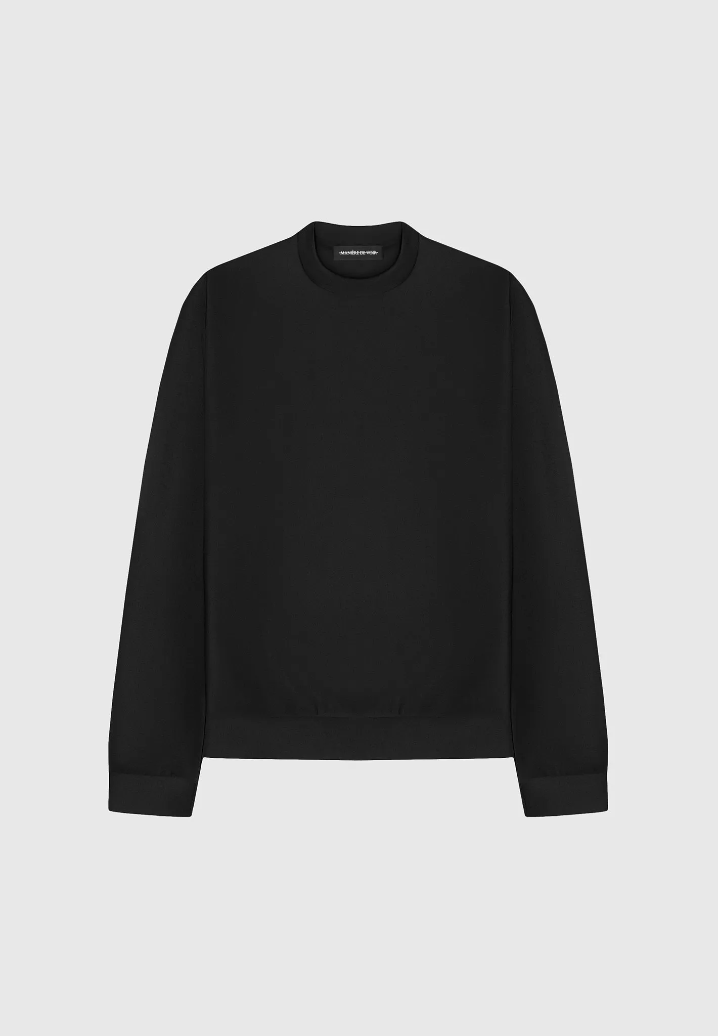 Éternel Neoprene Regular Fit Crew Neck Jumper - Black