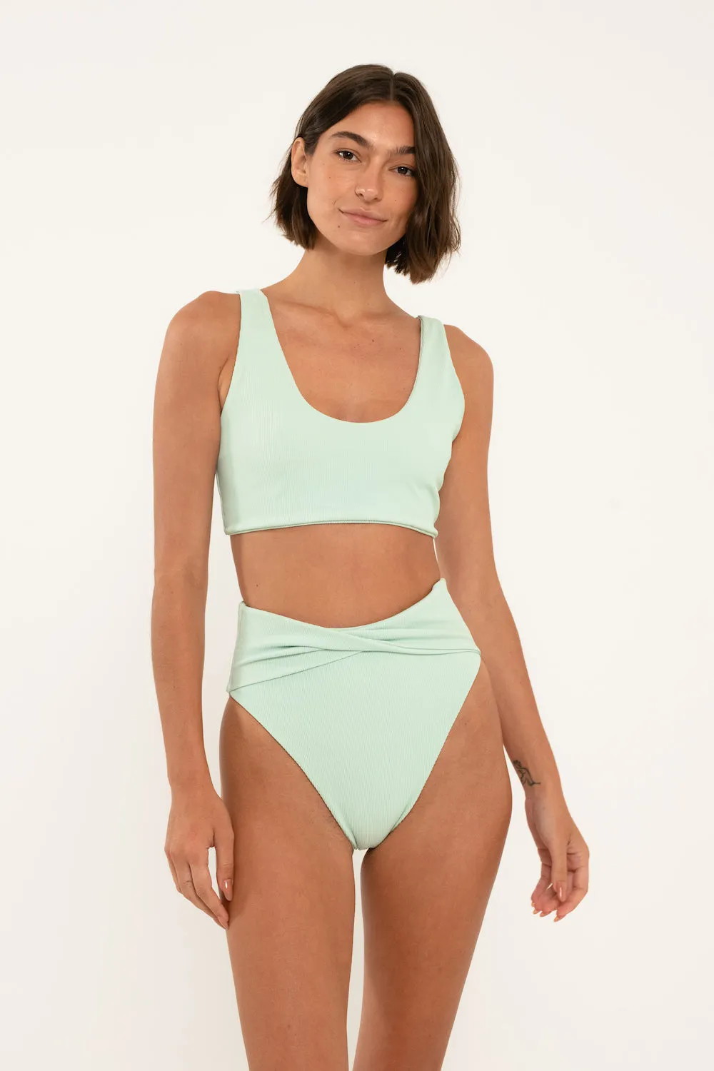 Tess Top // Seafoam (ribbed)